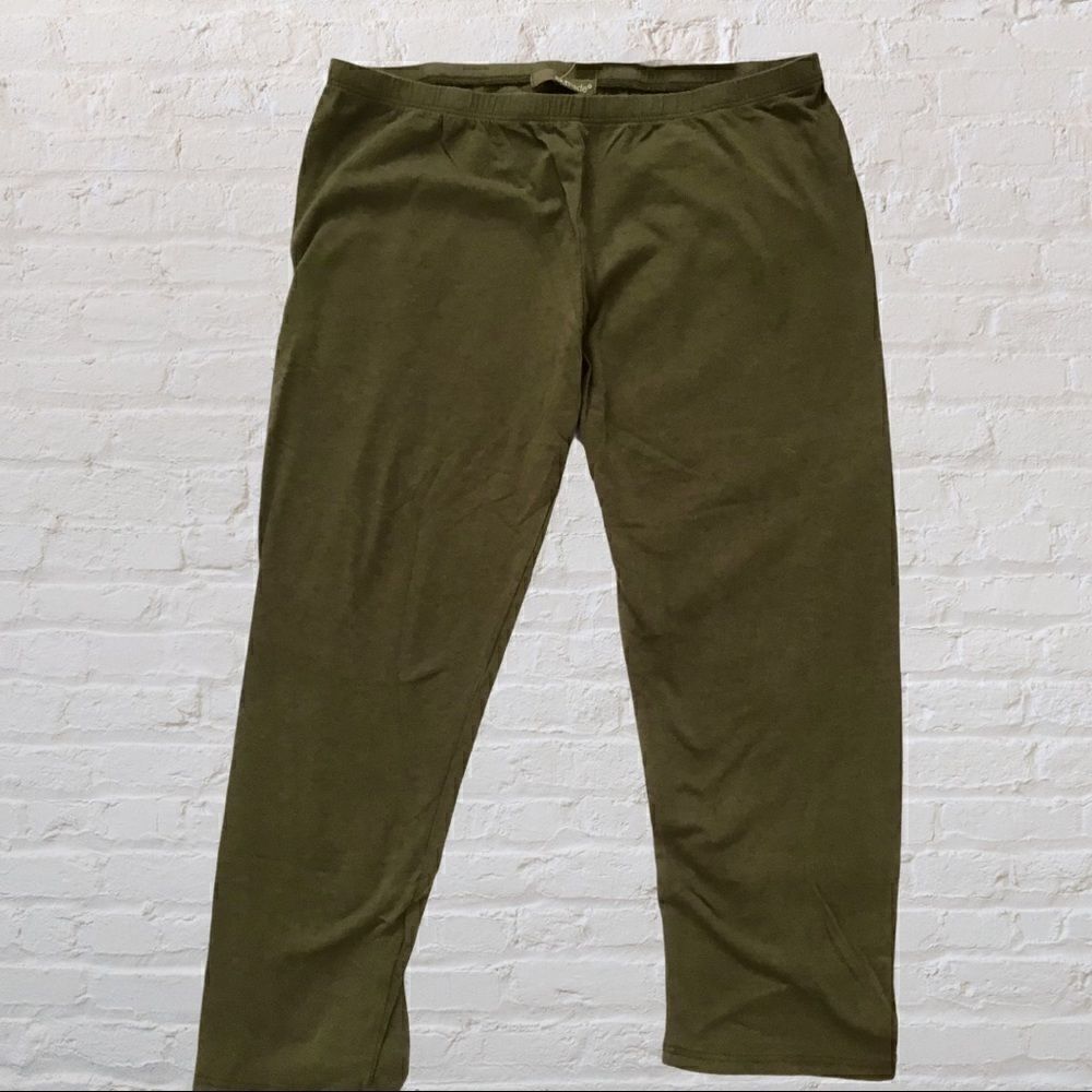 LA Made Basic Cropped Cotton Blend Legging  NWT